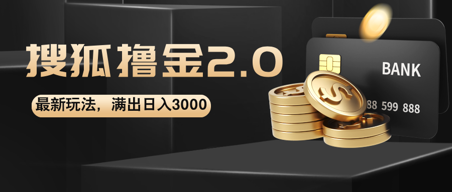 （12212期）搜狐撸金2.0最新玩法，无脑日入3000+，可无限扩大-网创项目