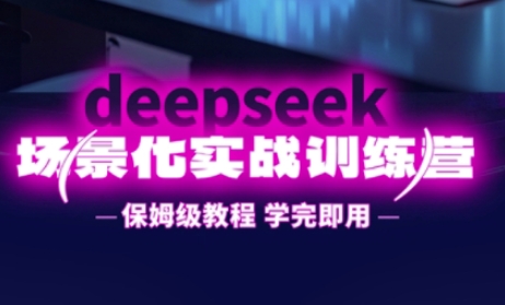 DeepSeek场景化实战训练营，保姆级教程，学完即用，手把手教你用DeepSeek提升效率-网创项目