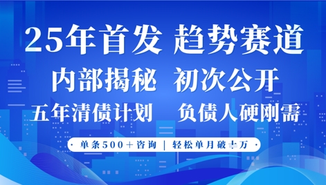2025年首次公开，真正的事业型赛道，客咨不断，单月轻松破W-网创项目