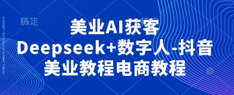 美业AI获客Deepseek+数字人-抖音美业教程电商教程-网创项目