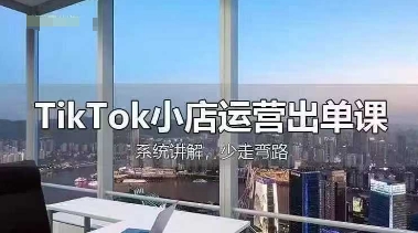 TikTok小店运营出单课，从开店选品、运营出单、发货回款，进行全流程讲解-网创项目