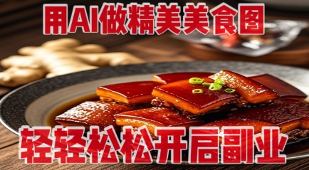 用AI做精美美食图，无需专业设备拍摄，轻轻松松开启副业-网创项目