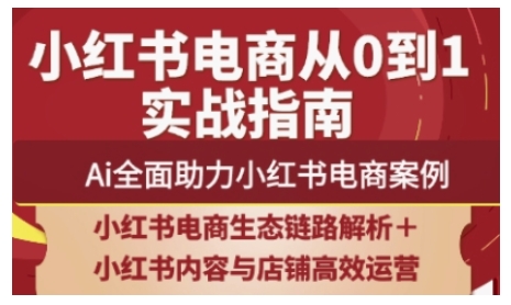 2025小红书电商全链路运营，Ai全面助力小红书电商案例-网创项目