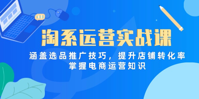 淘系运营实战课，涵盖选品推广技巧，提升店铺转化率，掌握电商运营知识-网创项目