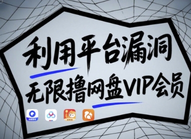 利用平台漏洞，无限撸网盘VIP会员，用户亲测有效!【漏洞原理+操作演示】-网创项目
