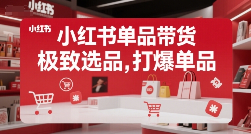 小红书单品带货，极致选品，打爆单品(更新)-网创项目