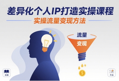 差异化个人IP打造实操课程，实操流量变现方法-网创项目