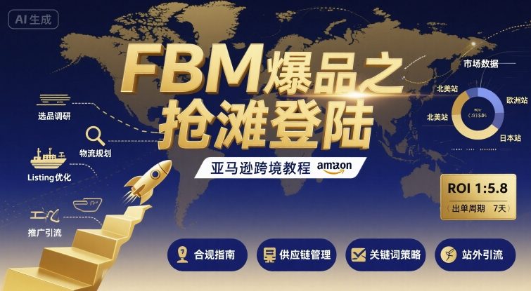 FBM爆品之抢滩登陆-亚马逊跨境教程-网创项目